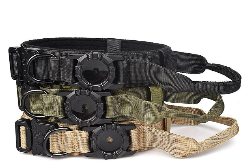 Tactical collar with Airtag Holder